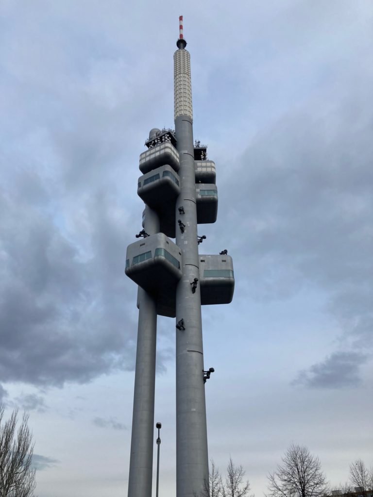 Climb Inside the TV Tower’s Giant Crawling Babies