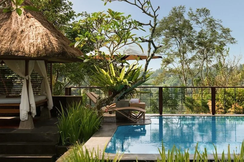 Kamandalu Ubud villa pool – best hotels in Ubud for One Week in Bali Itinerary.